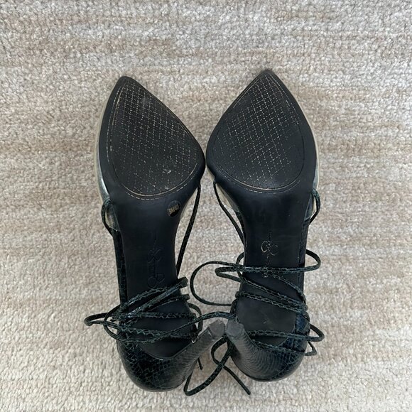 Jessica Simpson JP Hemmie Strappy Clear Pointed Toe High Heels 9 - Picture 8 of 10